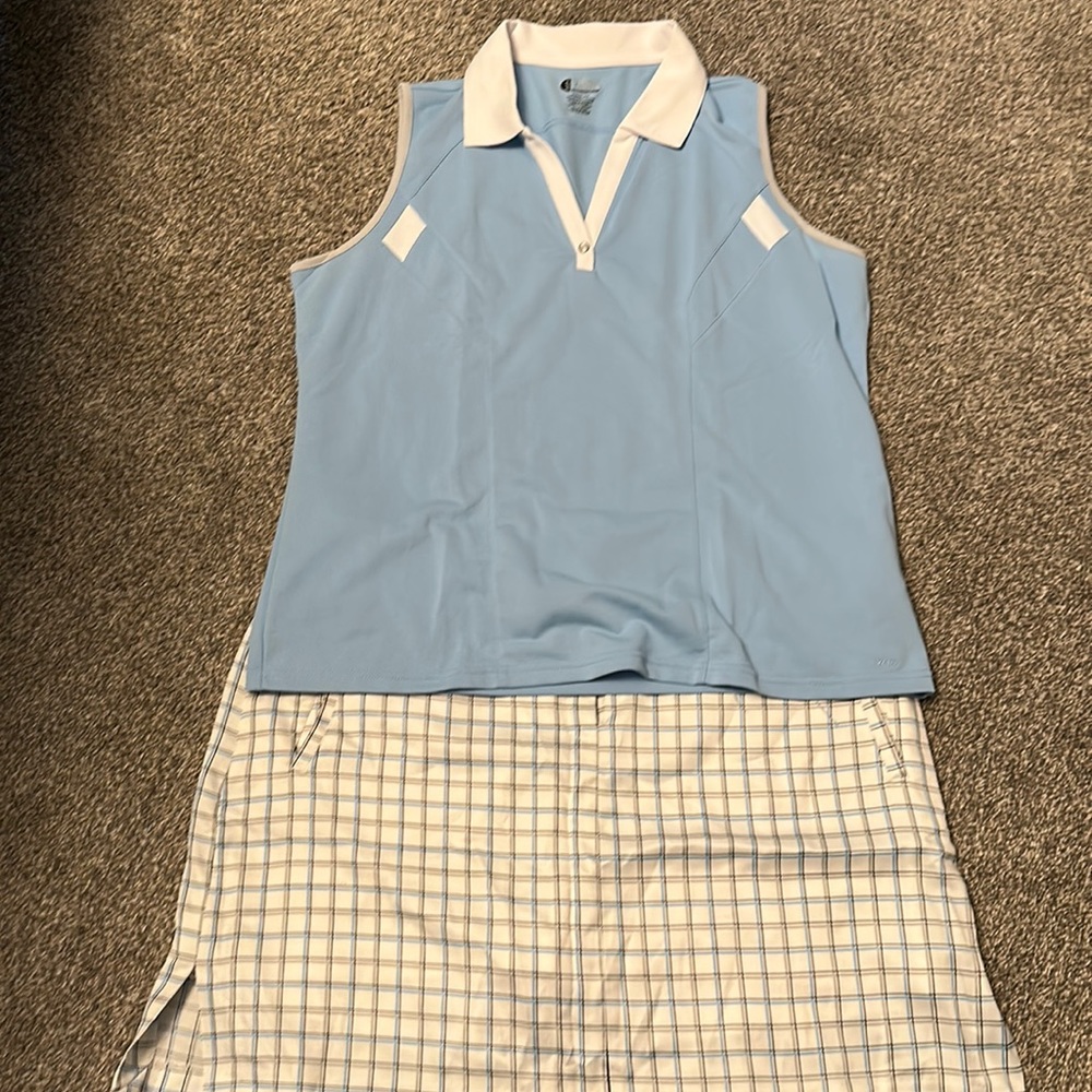 Izod Golf Set — skort and collared sleeveless top